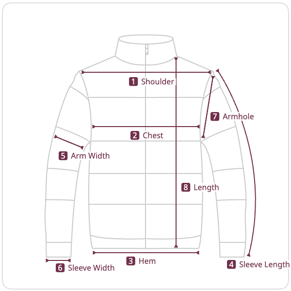 Size chart illustration