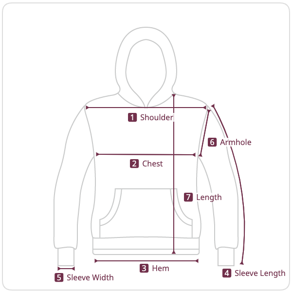 Size chart illustration