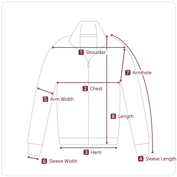 Size chart illustration
