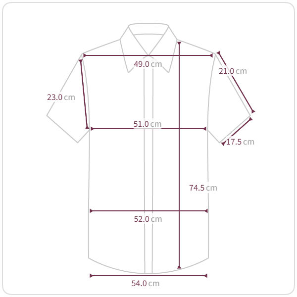 Size chart illustration