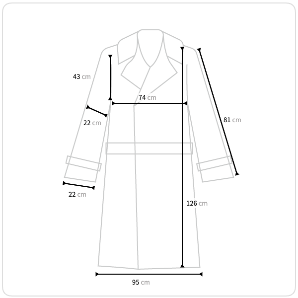 Flat long trench coat | NUGU